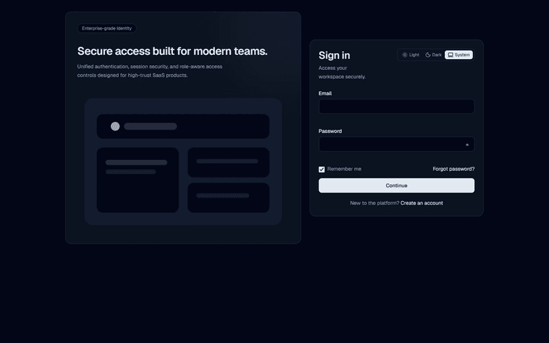 Authentication Dashboard